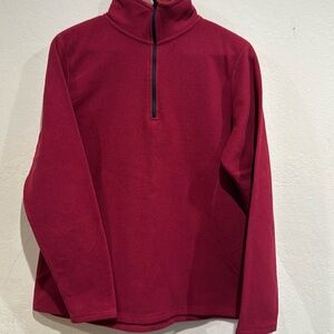 Maroon fleece sweater